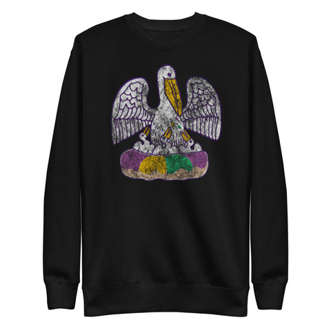 King Cake State of Mind Unisex Fleece Sweatshirt - NOLA T-shirt, New Orleans T-shirt