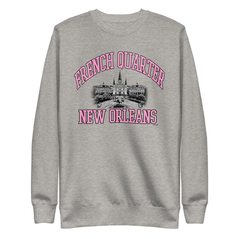 French Quarter New Orleans Unisex Fleece Tourist Sweatshirt - NOLA T-shirt, New Orleans T-shirt