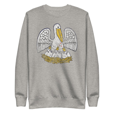 Louisiana State Pelican Unisex Fleece Sweatshirt - NOLA T-shirt, New Orleans T-shirt