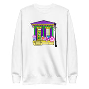 Porch Pardi Gras House Float #1 Unisex Fleece Sweatshirt - NOLA T-shirt, New Orleans T-shirt