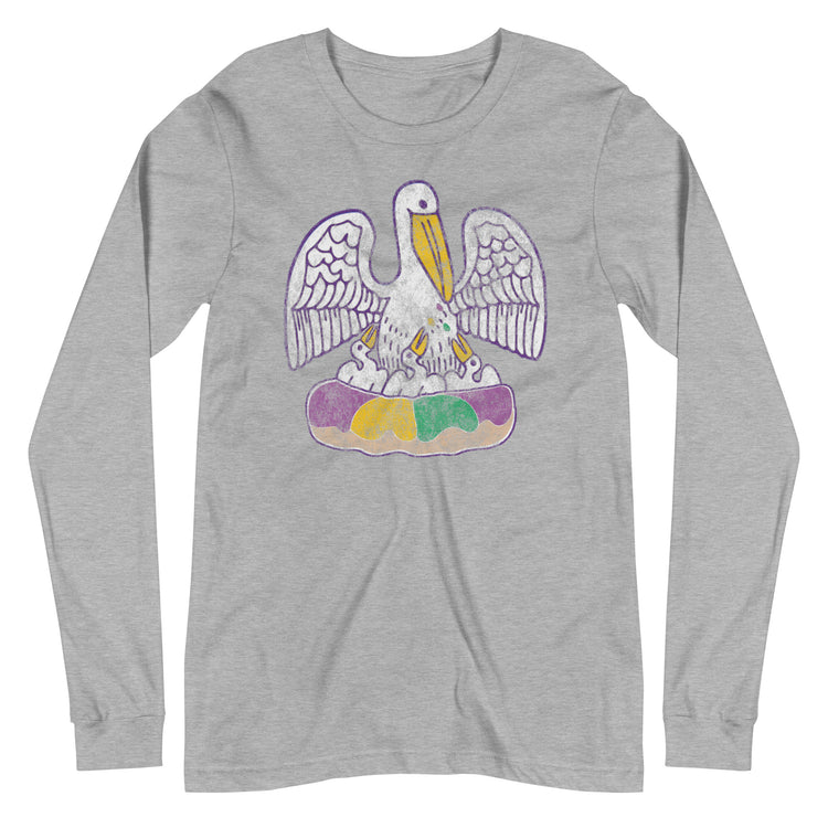 King Cake State of Mind Unisex Long Sleeve T-Shirt - NOLA REPUBLIC T-SHIRT CO.