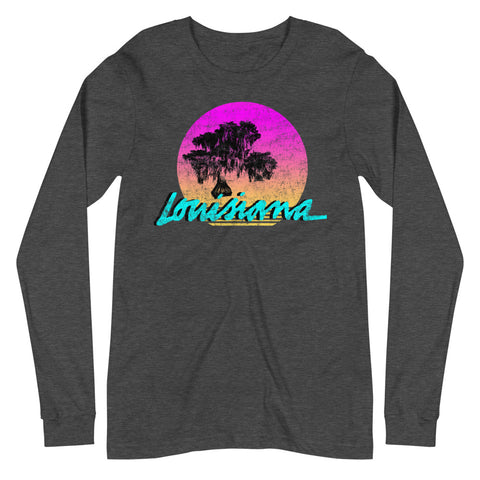 Retro Louisiana Bayou Unisex Long Sleeve - NOLA REPUBLIC T-SHIRT CO.