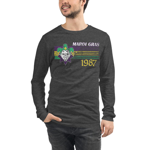 Retro Mardi Gras 1987 New Orleans Unisex Long Sleeve T-Shirt