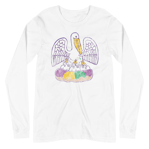 King Cake State of Mind Unisex Long Sleeve T-Shirt