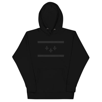 NOLA Flag Matte Black Unisex Hoodie - NOLA REPUBLIC T-SHIRT CO.