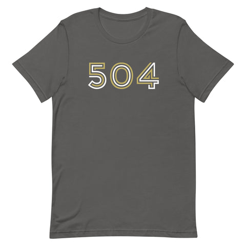 504 Black & Gold T-Shirt - NOLA REPUBLIC T-SHIRT CO.