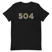 504 Black & Gold T-Shirt - NOLA REPUBLIC T-SHIRT CO.