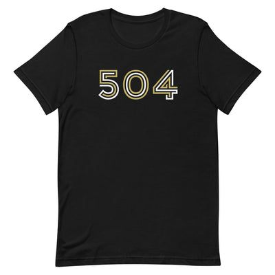 504 Black & Gold T-Shirt - NOLA REPUBLIC T-SHIRT CO.