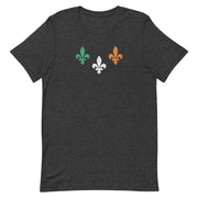 St. Patrick's Day New Orleans Three Fleurs Unisex T-Shirt, Nola Republic T-Shirt Co.