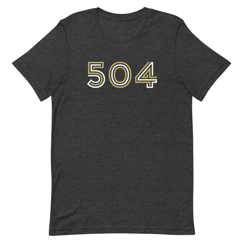 504 Black & Gold T-Shirt - NOLA REPUBLIC T-SHIRT CO.