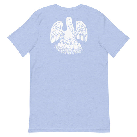 Pélican Blanc Unisex T-Shirt - NOLA REPUBLIC T-SHIRT CO.