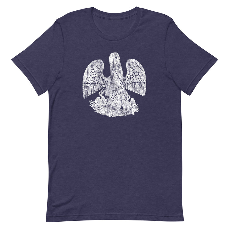 Louisiana State Blanc Pelican Unisex T-Shirt - NOLA REPUBLIC T-SHIRT CO.