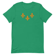 St. Patrick's Day New Orleans Three Fleurs Unisex T-Shirt, Nola Republic T-Shirt Co.