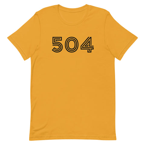 504 Black & Gold T-Shirt - NOLA REPUBLIC T-SHIRT CO.