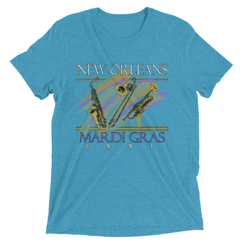 Retro New Orleans Mardi Gras 1991 Unisex Tri-blend T-Shirt