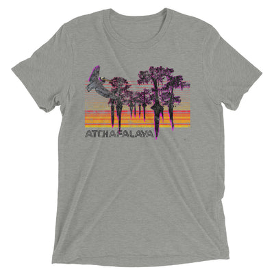 Retro Atchafalaya Unisex Tri-blench T-Shirt - NOLA REPUBLIC T-SHIRT CO.