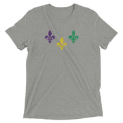 The Three Fleurs Mardi Gras Unisex Tri-blend T-Shirt - NOLA REPUBLIC T-SHIRT CO.