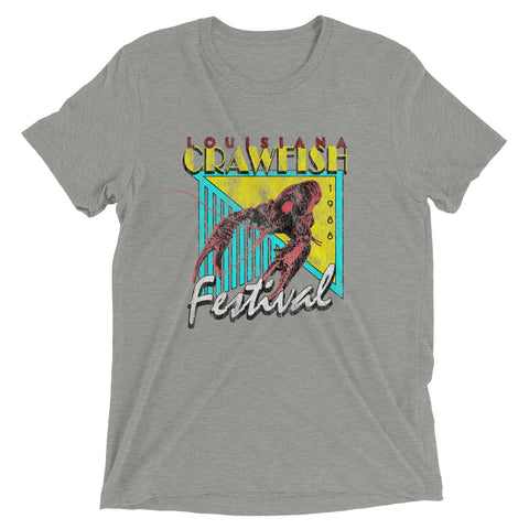 Retro Louisiana Crawfish Fest 1988 Unisex Tri-blend T-Shirt - NOLA REPUBLIC T-SHIRT CO.