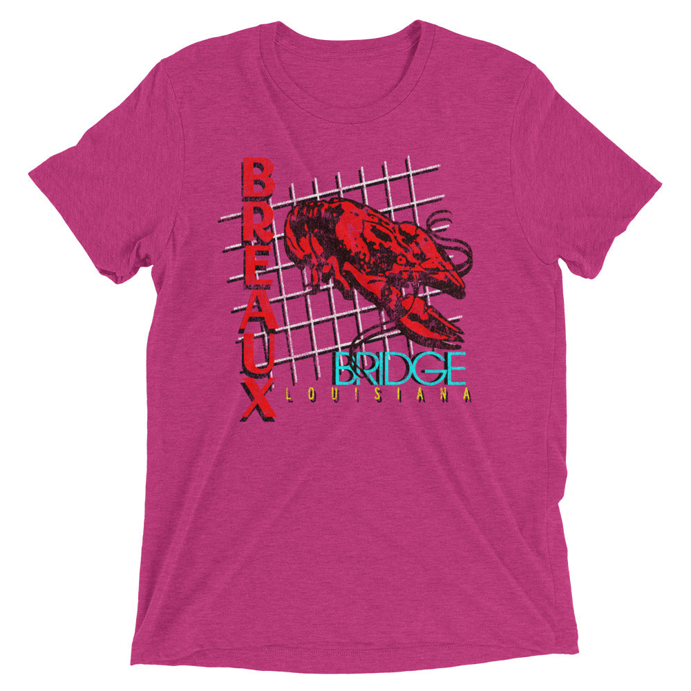 Retro Breaux Bridge Crawfish Capital Unisex Tri-blend T-Shirt - NOLA REPUBLIC T-SHIRT CO.