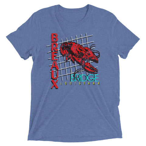 Retro Breaux Bridge Crawfish Capital Unisex Tri-blend T-Shirt - NOLA REPUBLIC T-SHIRT CO.