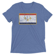 NOLA Flag Retro Scrubbed Unisex Tri-blend T-Shirt - NOLA REPUBLIC T-SHIRT CO.