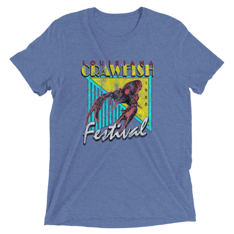 Retro Louisiana Crawfish Fest 1988 Unisex Tri-blend T-Shirt - NOLA REPUBLIC T-SHIRT CO.