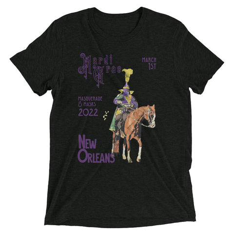 Mardi Gras 2022 Masquerade & Masks Unisex Tri-blend T-Shirt - NOLA REPUBLIC T-SHIRT CO.