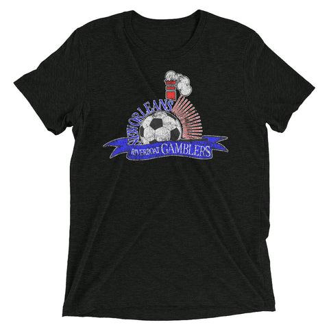 Retro New Orleans Riverboat Gamblers FC 1993 Tri-blend T-Shirt - NOLA REPUBLIC T-SHIRT CO.