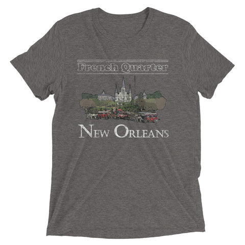 Retro French Quarter Unisex Tri-blend T-Shirt | Nola Republic T-Shirt Co.