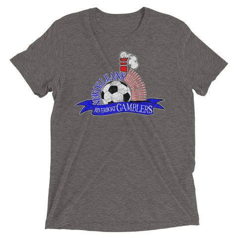 Retro New Orleans Riverboat Gamblers FC 1993 Tri-blend T-Shirt - NOLA REPUBLIC T-SHIRT CO.