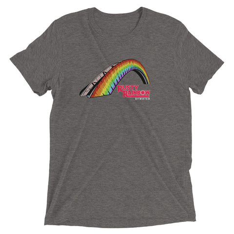 Rusty Rainbow Bridge - Bywater Tri-blend T-Shirt - NOLA REPUBLIC T-SHIRT CO.