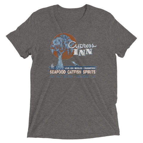 Retro Cypress Inn Tri-blend T-Shirt - NOLA REPUBLIC T-SHIRT CO.