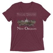 Retro French Quarter Unisex Tri-blend T-Shirt | Nola Republic T-Shirt Co.