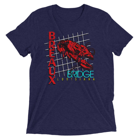 Retro Breaux Bridge Crawfish Capital Unisex Tri-blend T-Shirt - NOLA REPUBLIC T-SHIRT CO.