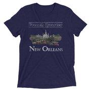 Retro French Quarter Unisex Tri-blend T-Shirt | Nola Republic T-Shirt Co.