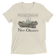 Retro French Quarter Unisex Tri-blend T-Shirt | Nola Republic T-Shirt Co.