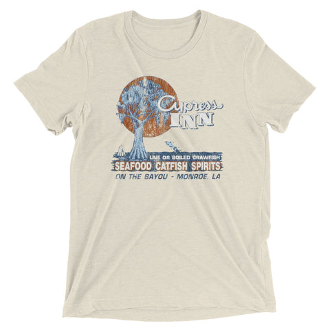 Retro Cypress Inn Tri-blend T-Shirt - NOLA REPUBLIC T-SHIRT CO.