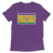 Vintage NOLA Mardi Gras Flag Unisex Tri-blend T-Shirt - NOLA REPUBLIC T-SHIRT CO.