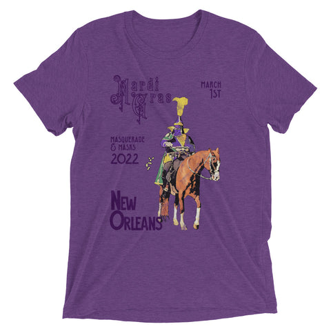 Mardi Gras 2022 Masquerade & Masks Unisex Tri-blend T-Shirt - NOLA REPUBLIC T-SHIRT CO.