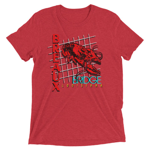 Retro Breaux Bridge Crawfish Capital Unisex Tri-blend T-Shirt - NOLA REPUBLIC T-SHIRT CO.