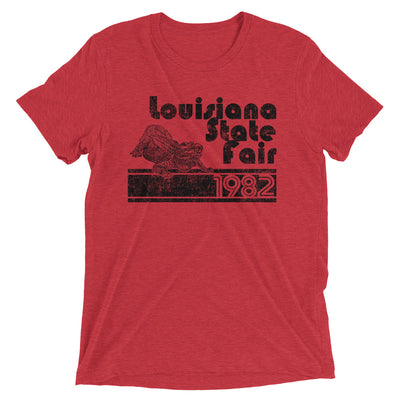 Retro Louisiana State Fair 1982 Limited Black Unisex Tri-blend T-Shirt - NOLA REPUBLIC T-SHIRT CO.