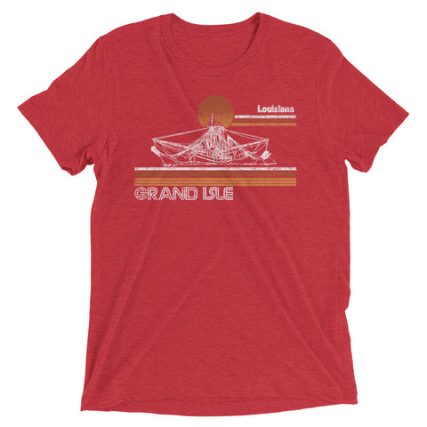 Grand Isle Shrimper Unisex Tri-blend T-Shirt - NOLA REPUBLIC T-SHIRT CO.