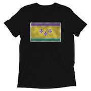 Vintage NOLA Mardi Gras Flag Unisex Tri-blend T-Shirt - NOLA REPUBLIC T-SHIRT CO.