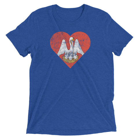 PELICAN STATE HEART Unisex Tri-blend T-Shirt - NOLA REPUBLIC T-SHIRT CO.