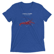 Louisiana Crawfish: Anatomy Unisex Tri-blend T-Shirt - NOLA REPUBLIC T-SHIRT CO.