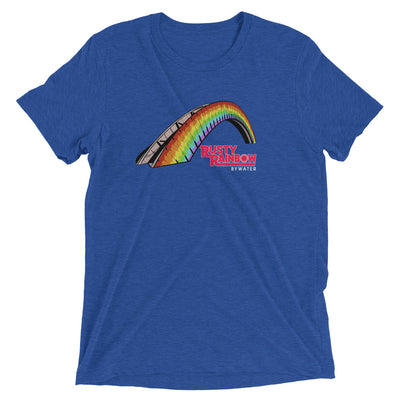 Rusty Rainbow Bridge - Bywater Tri-blend T-Shirt - NOLA REPUBLIC T-SHIRT CO.