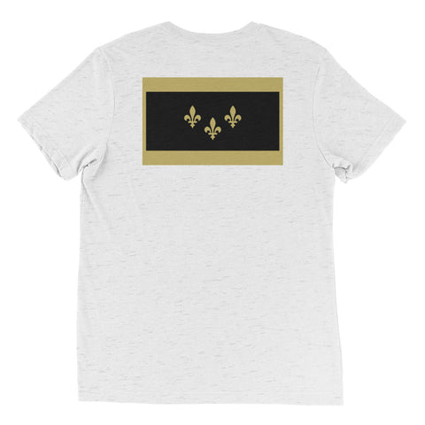 Black & Gold NOLA Flag Tri-blend T-Shirt - NOLA REPUBLIC T-SHIRT CO.