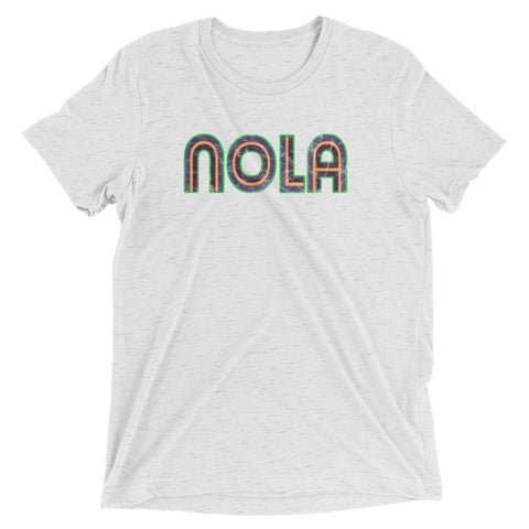 NOLA Mardi Gras Stripes Unisex Tri-blend T-Shirt - NOLA REPUBLIC T-SHIRT CO.