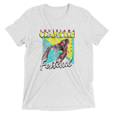 Retro Louisiana Crawfish Fest 1988 Unisex Tri-blend T-Shirt - NOLA REPUBLIC T-SHIRT CO.