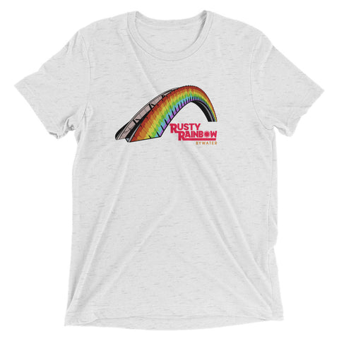 Rusty Rainbow Bridge - Bywater Tri-blend T-Shirt - NOLA REPUBLIC T-SHIRT CO.